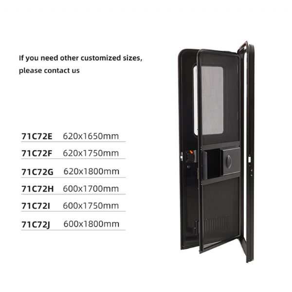 Aluminum Alloy RV Single Point Door - 71C72E