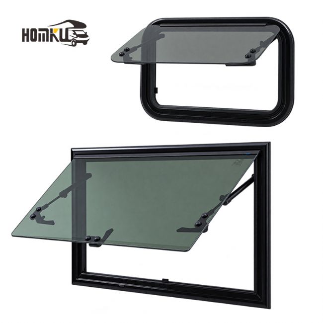 RV Tempered Push-out Window with Pleated...