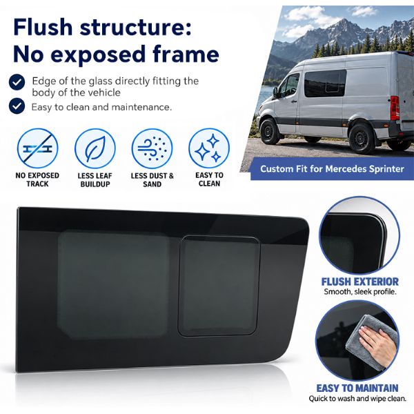Sprinter Left Flush Sliding Window 1403x776mm NCV3 VS30 - 71C62B